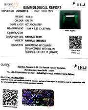 4.88/CT Natural Panna Stone with Govt. Lab Certificate (12210)